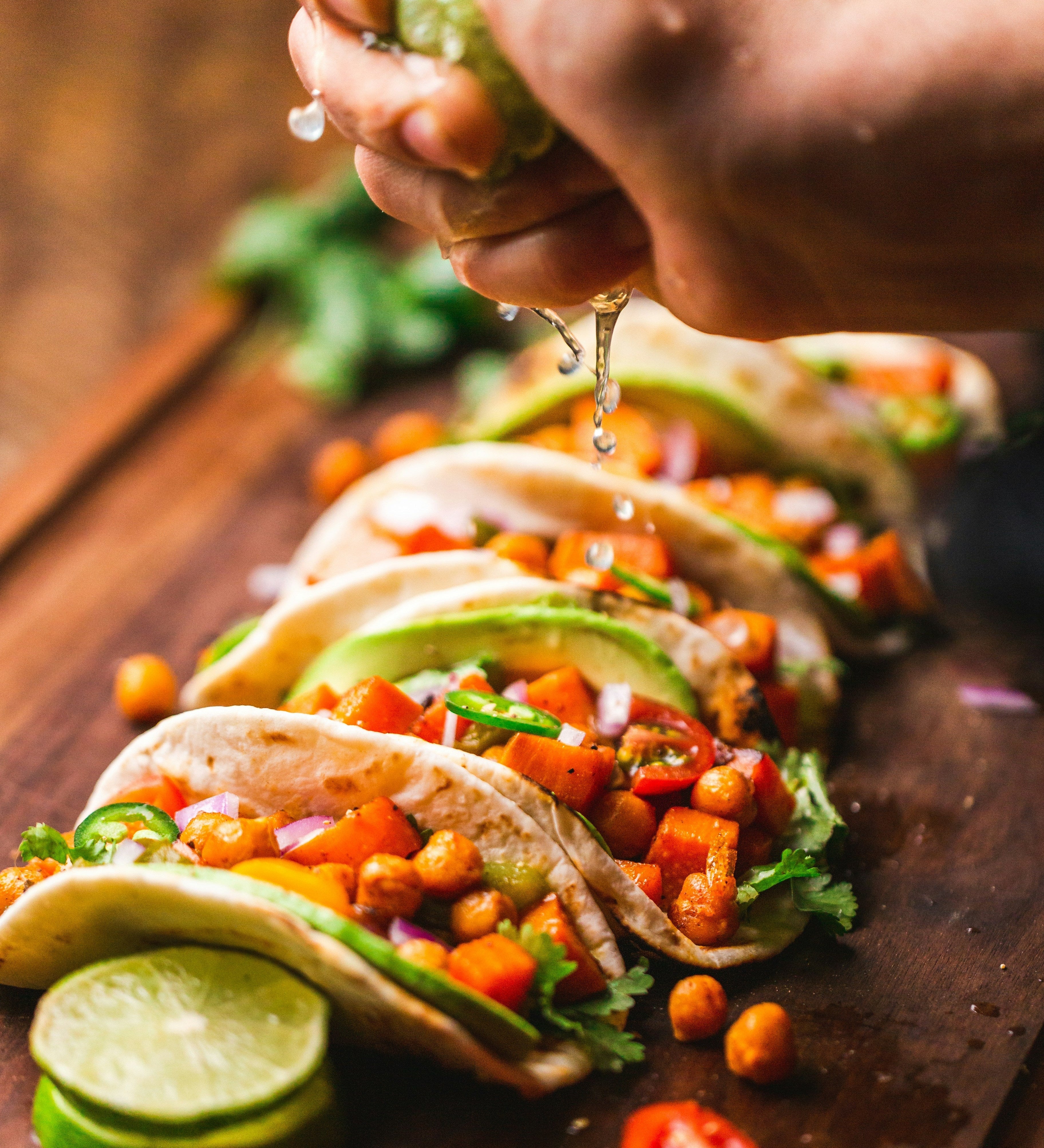 Vegan Sweet Potato & Chickpea Tacos