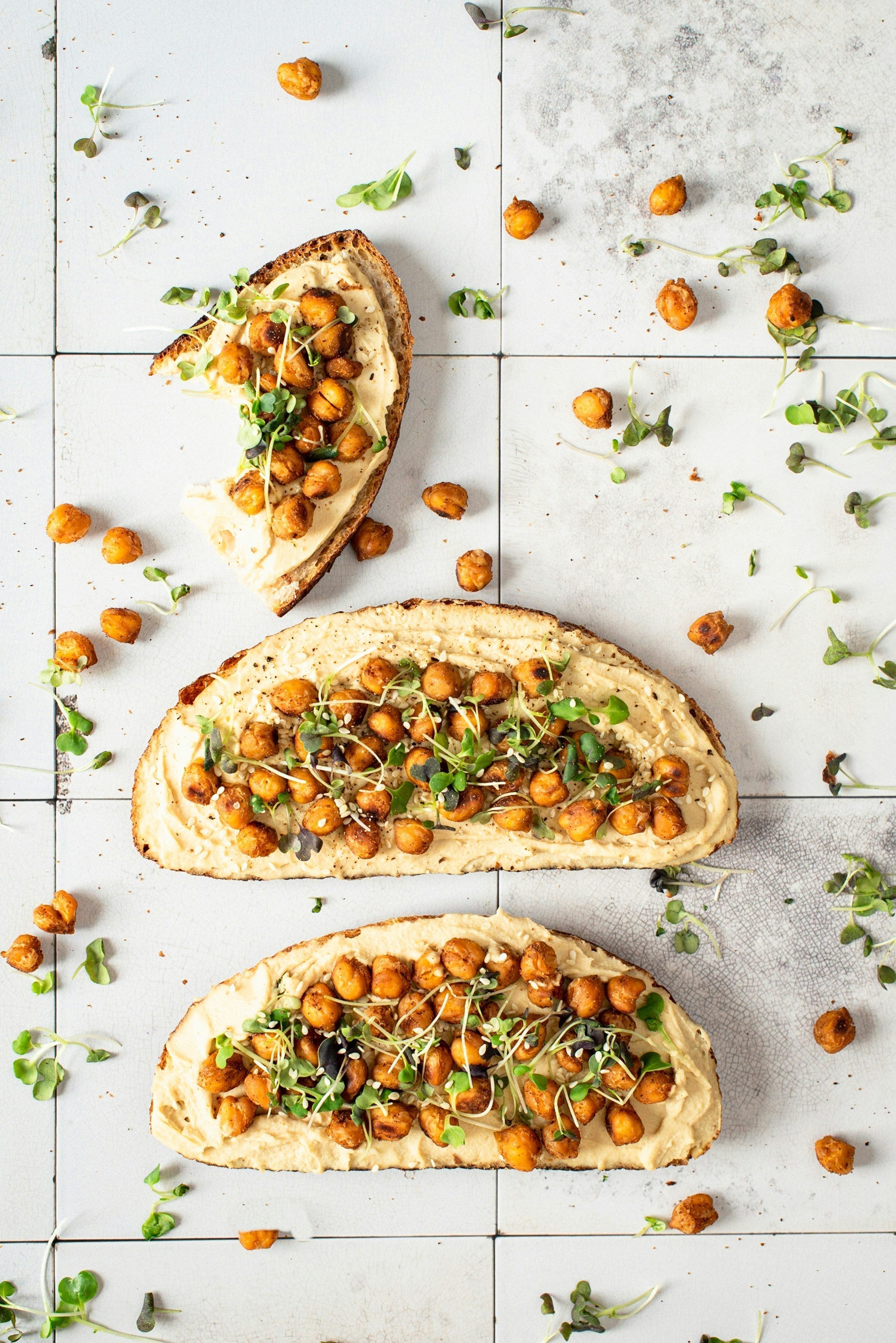 Creamy Hummus Toast (3 Ways!)